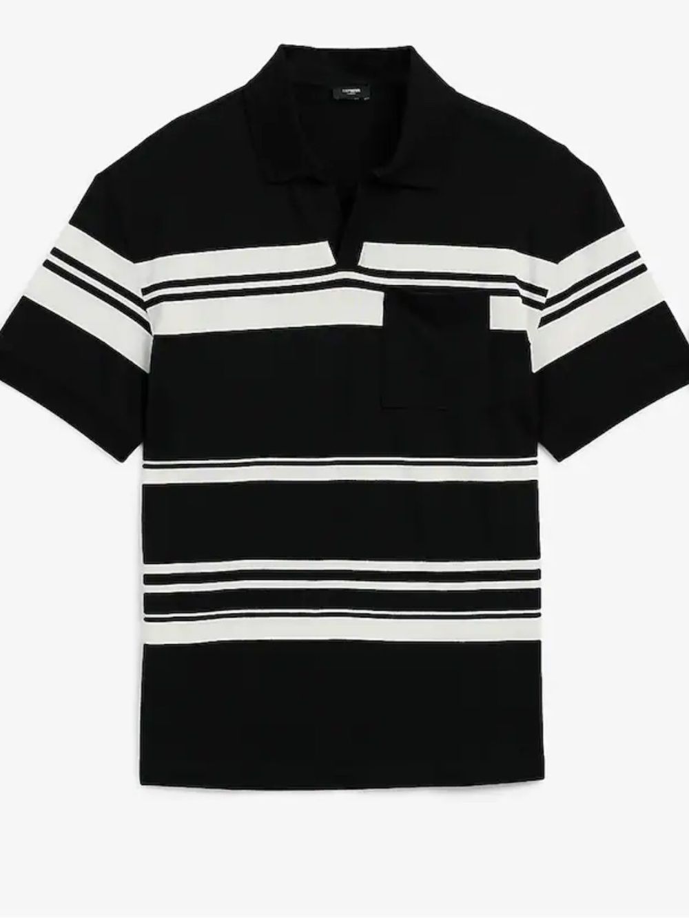 Striped Perfect Pima Cotton Johnny Collar Polo